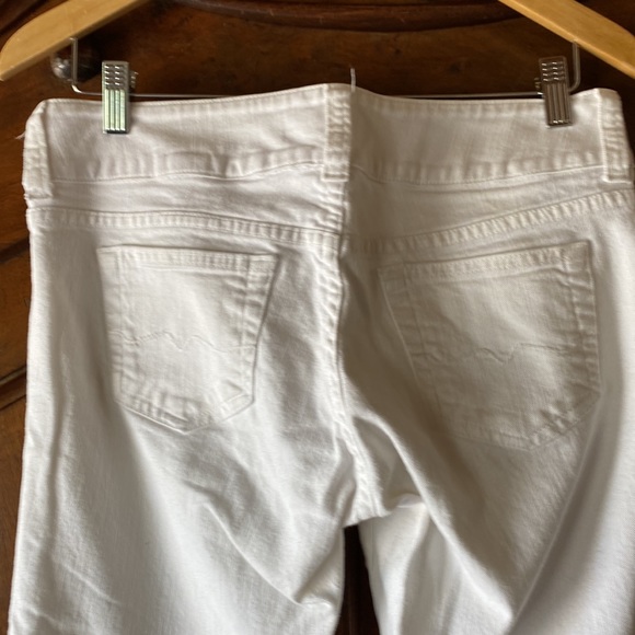 Red Engine White Crop/Capri jeans Size 29 - Picture 4 of 10